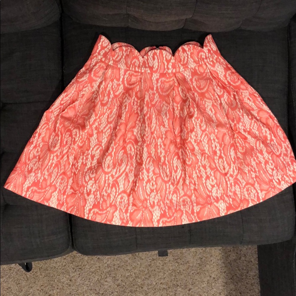 Size Medium Coral/pink skirt from Francesca’s